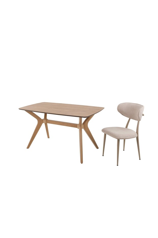 80X138 Ceviz(Sadece Masa) Salon ve Mutfak Masası Viktoria Model - 5