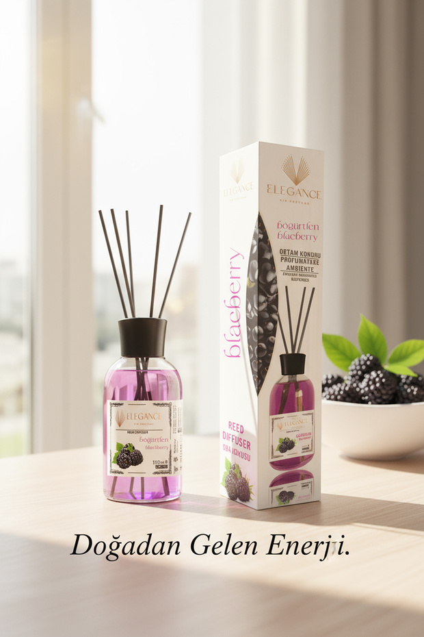 Böğürtlen Reed Diffuser Bambu Çubuklu Oda Kokusu (110 Ml) - 5