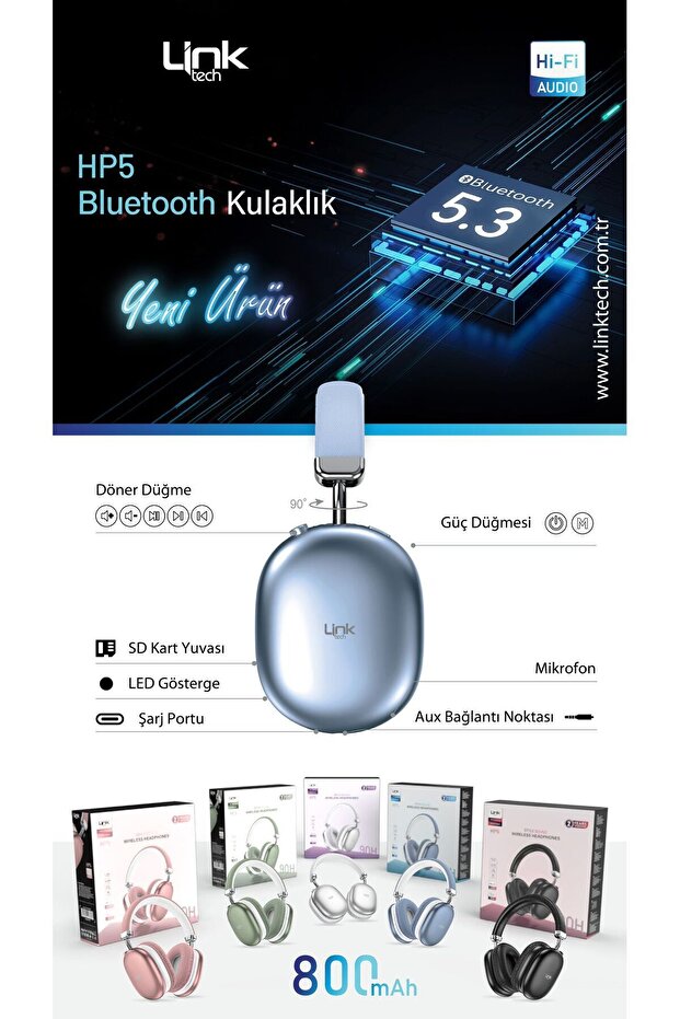 Tech Kulak Üstü Kulaklık Hp5 - 3