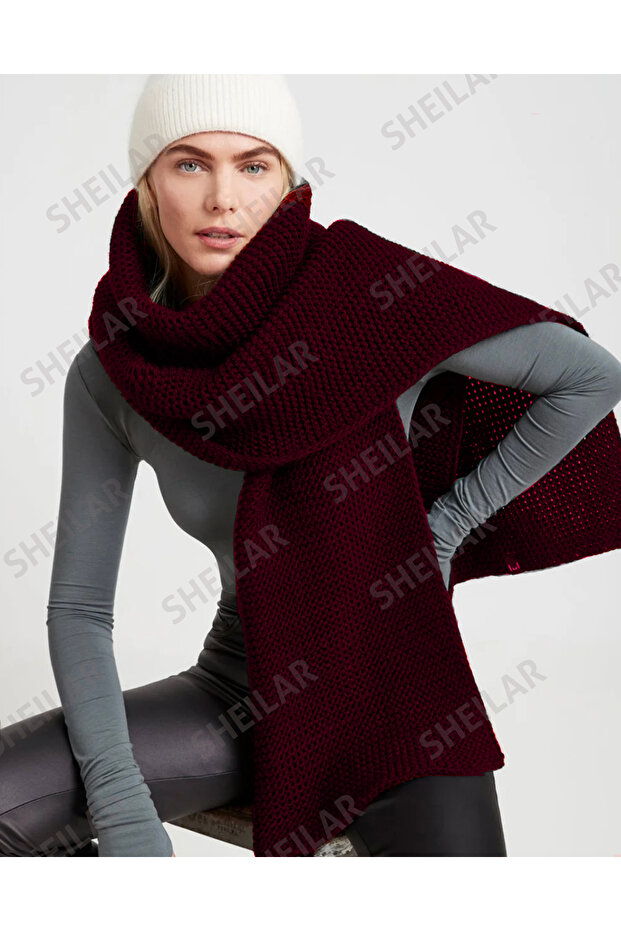 Links Örgü Triko Atkı Kaşkol - 3