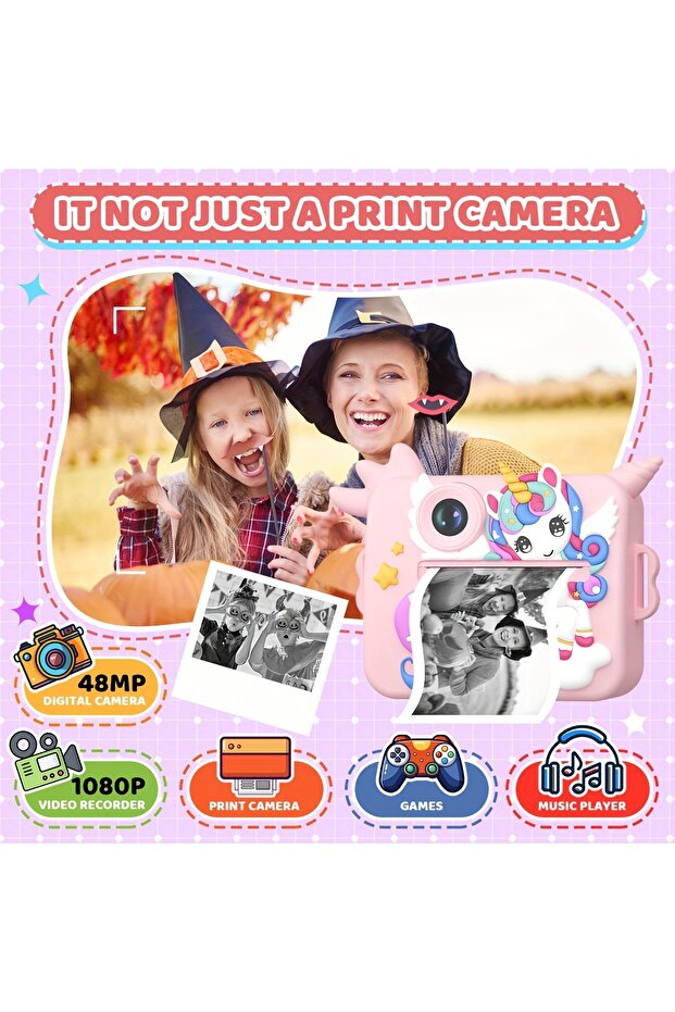 Instant Print Camera for Kids, VALA® 10K UNICORN, 48Mpx Dual Camera - 3