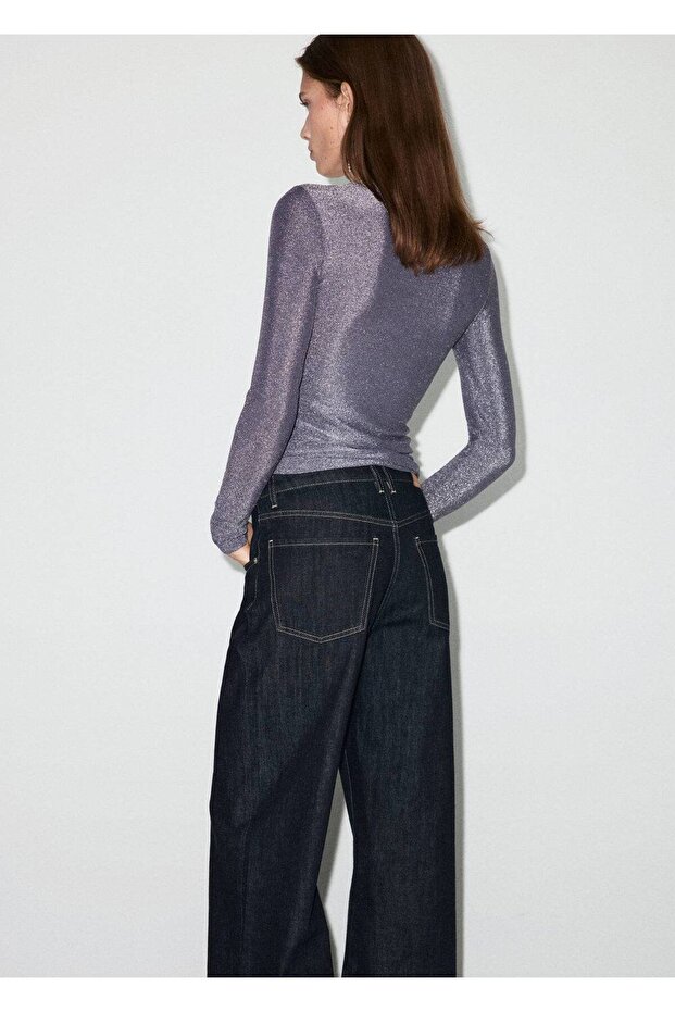 Perkins yakalı simli tişört - 4