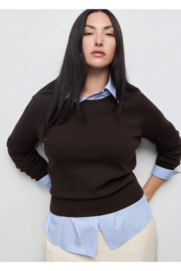Dünner Strickpullover - 6