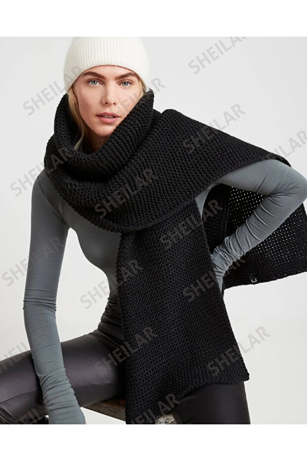 Links Örgü Triko Atkı Kaşkol - 5