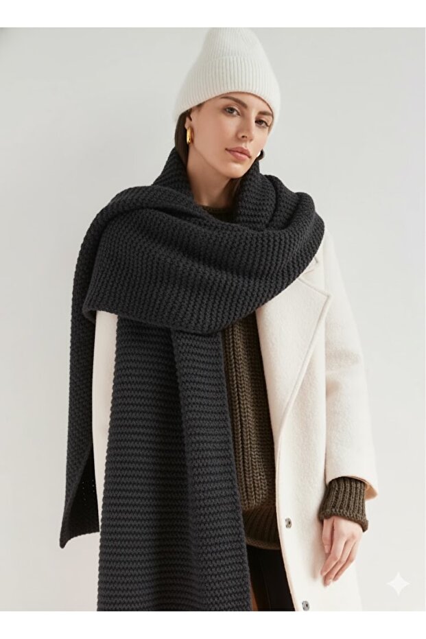 Links Örgü Triko Atkı Kaşkol - 1