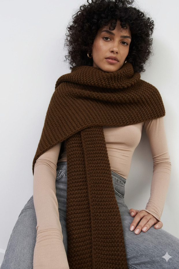 Links Örgü Triko Atkı Kaşkol - 1