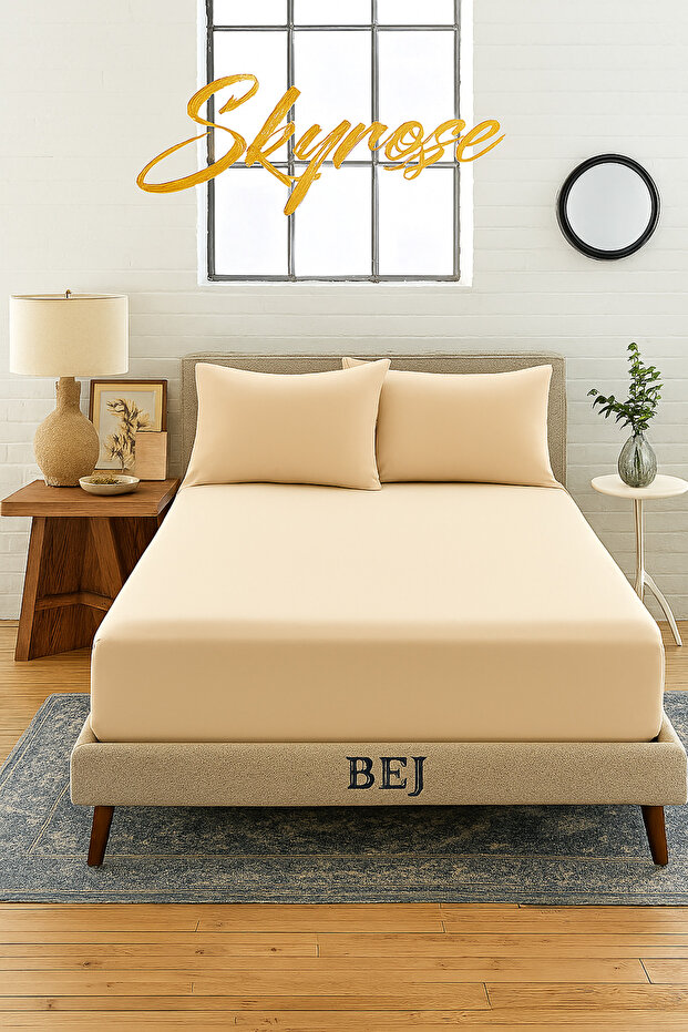 طقم ملاءات سرير مطاطية مزدوجة، اختر المقاس 160x200 أو بحجم كبير 180x200 مع ارتفاع السرير 30 سم