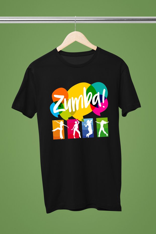 I Love Zumba Dance Printed Crop Neck Cotton Short Sleeve Regular Fit Women's T-Shirt