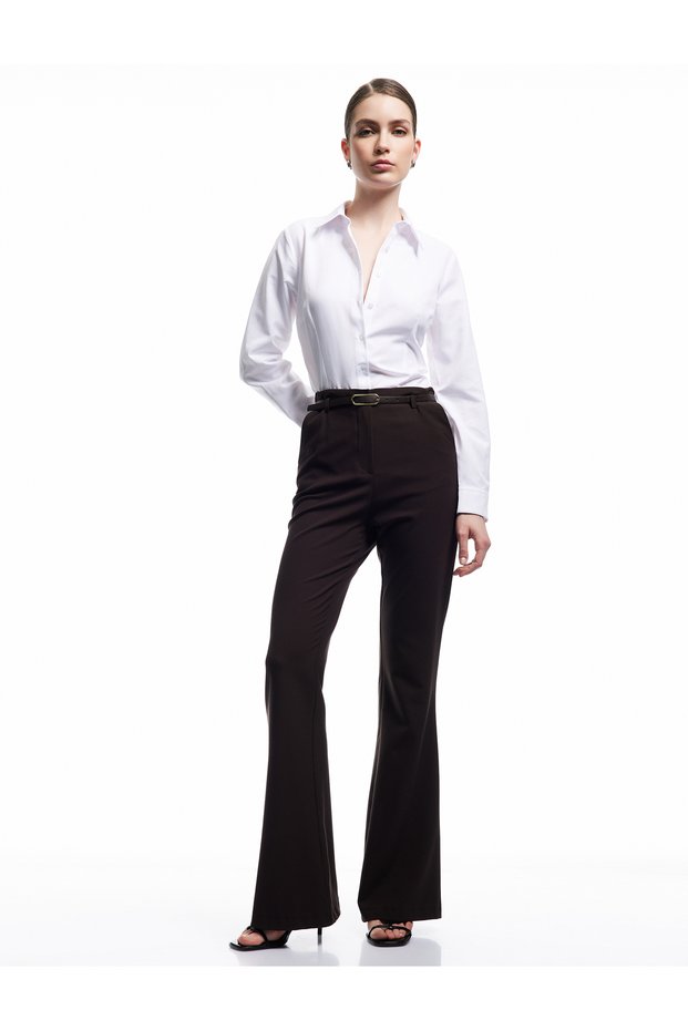 Regular Fit Classic Collar Long Sleeve Poplin Shirt