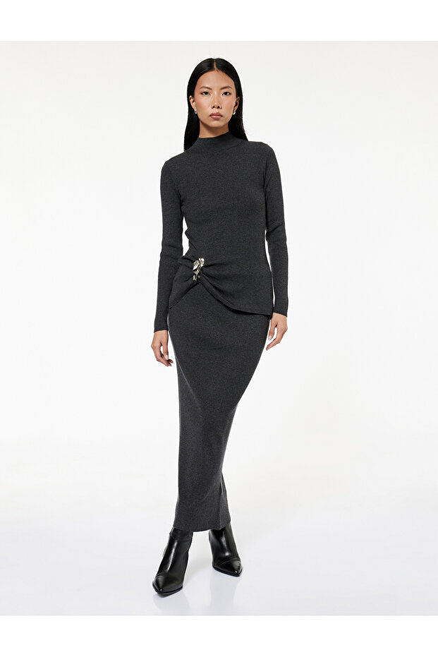 Standard Waist Long Knitwear Pencil Skirt