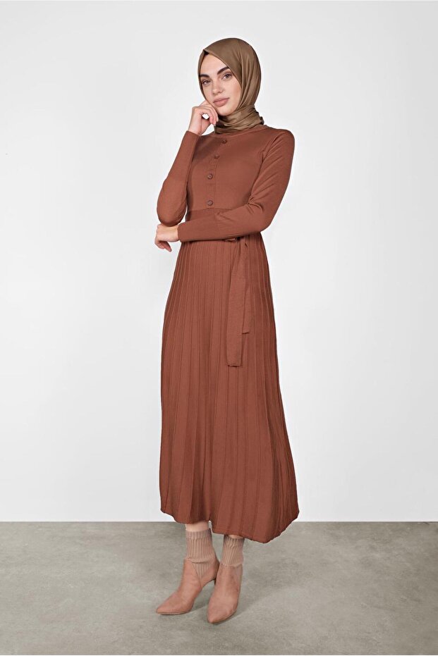 PİLİSELİ TRİKO ELBİSE 41031 - 1