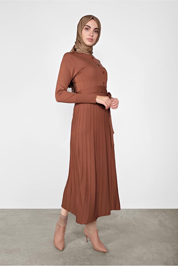 PİLİSELİ TRİKO ELBİSE 41031 - 2