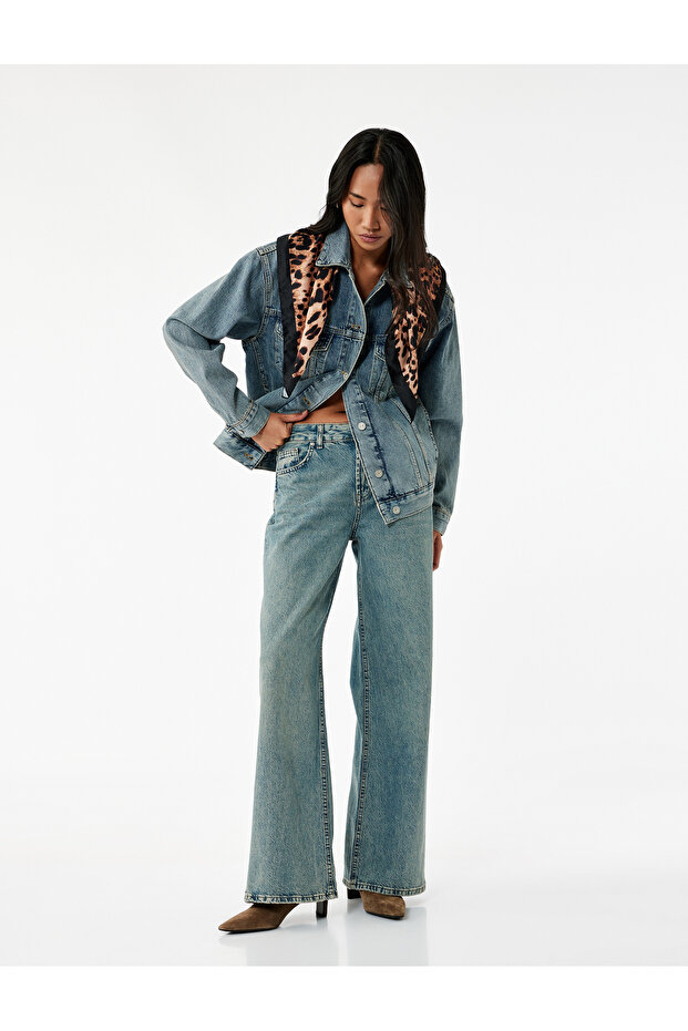 Wide Leg Comfortable Fit Cotton Jeans - Wide Leg Jeans
