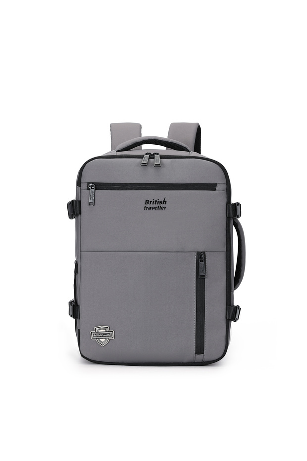 BACK PACK VIBE | Oxford Fabric Laptop Backpack - Grey