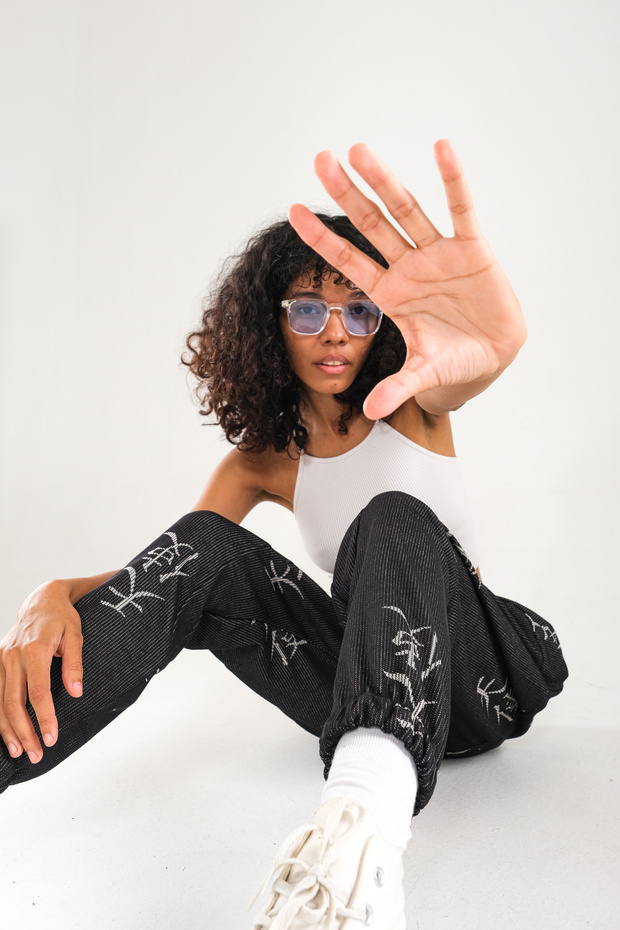 سروال حريمي صيني منقوش - 4