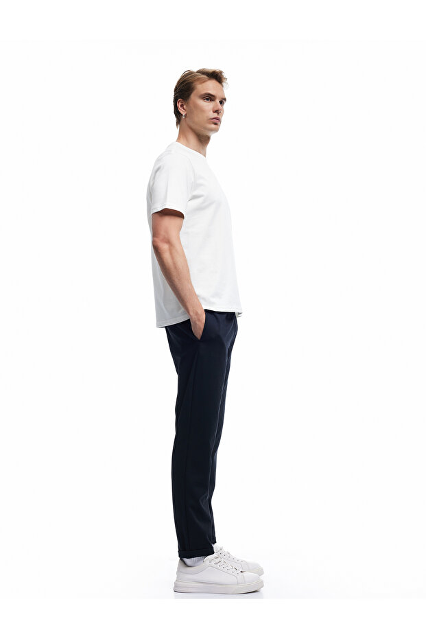 Straight Fit Pike Fabric Pocket Detailed Relaxed Cut Waist Lace up Trousers