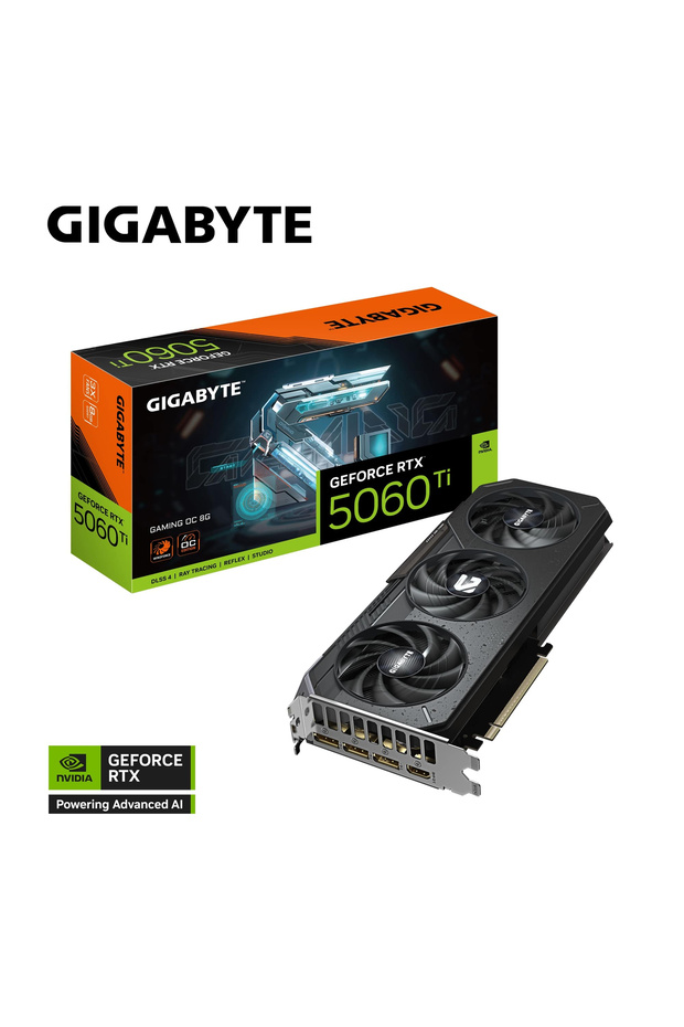 Gigabyte GeForce RTX5060TI GAMING OC GV-N506TGAMING OC-8G GDDR7 8GB 128Bit Gaming (Oyuncu) Ekran Kar - 1
