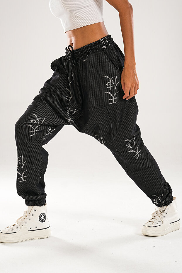 سروال حريمي صيني منقوش - 1