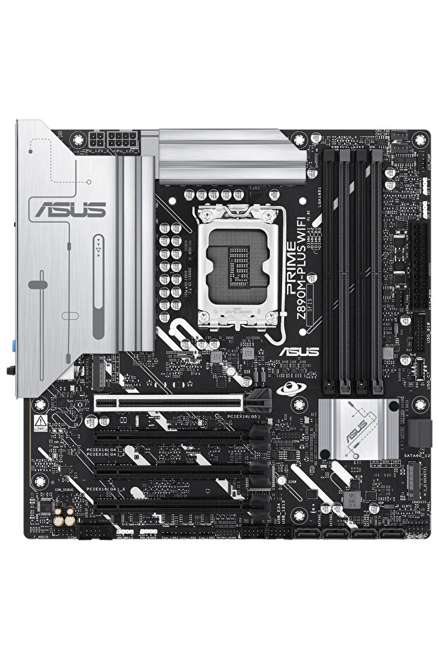 لوحة أم PRIME Z890M-PLUS واي فاي Intel Z890 LGA1851 DDR5 7600 DP HDMI 3x M2 USB3.2 واي فاي 7 mATX 10+1+2+1 - 1