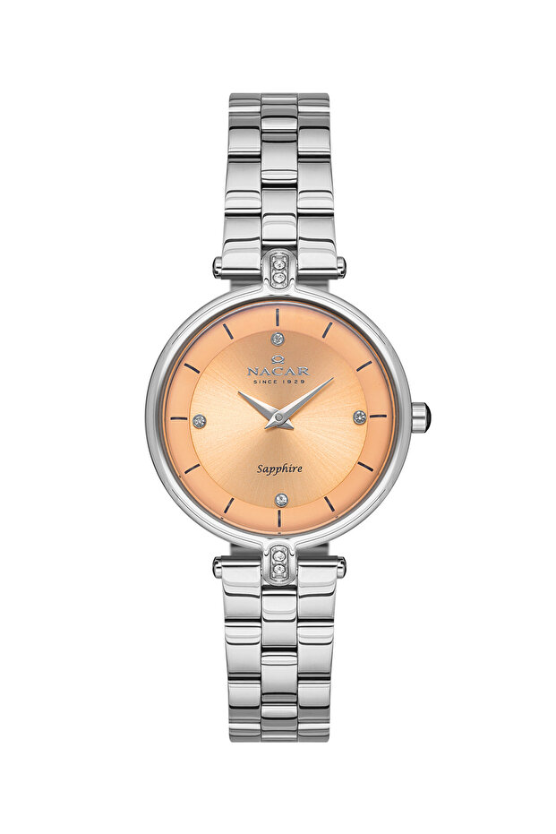 Sapphire Glass Silver Women's Wristwatch Nc34-39C714-Arms