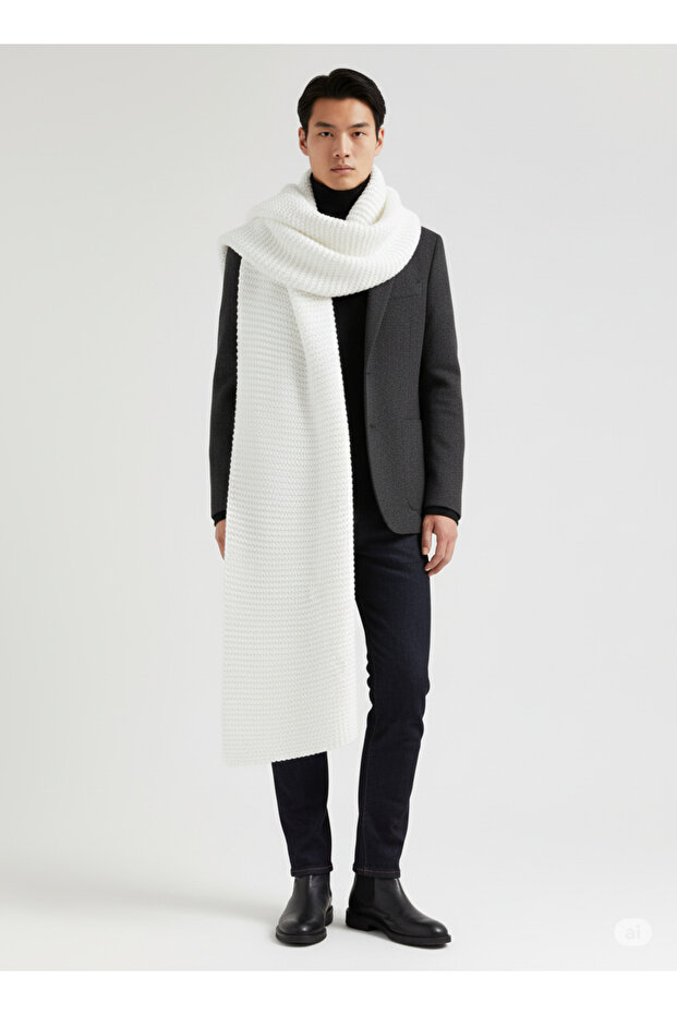 Links Örgü Triko Atkı Kaşkol - 2