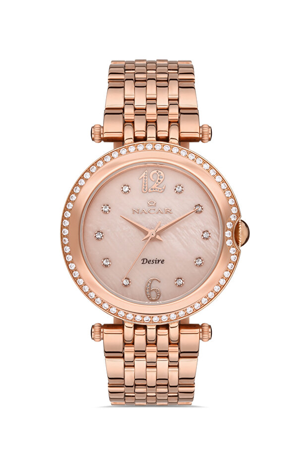 Rose Gold Women's Wristwatch Nc33- 390263 -Rpms