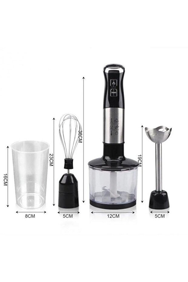 Blender, Mixer, Chopper, Masher - 5 in 1 Set - Power 800W, 9 Speeds Turbo Function, Bowl 700ml, 8043 - 5