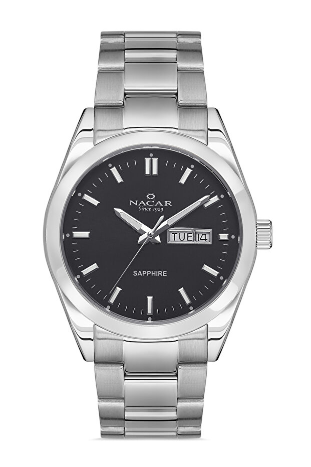 Safir Glass Classic Silver Men's Wristwatch Nc31- 299227 -Abm