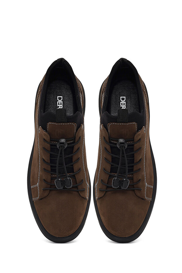 Erkek Taba Bağcıklı Nubuk Deri Casual Sneaker 25WFD6803V3 - 7