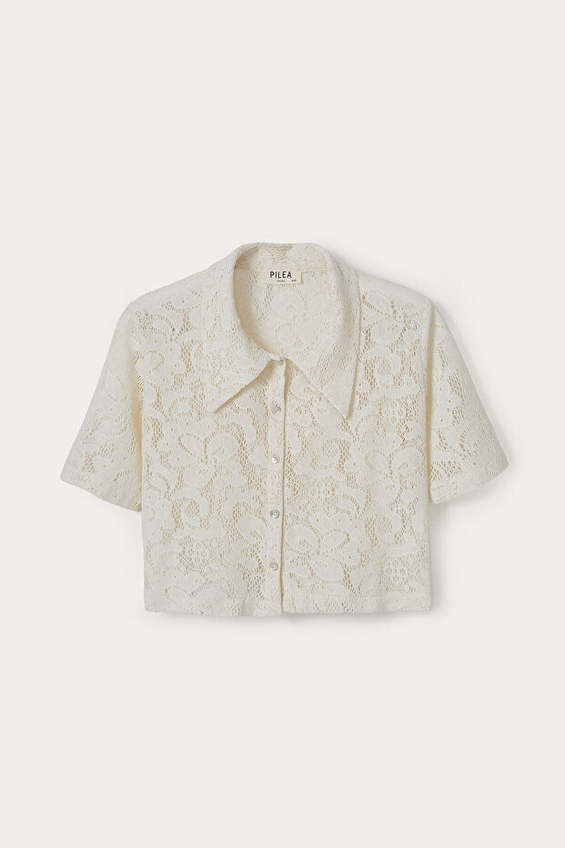 Cassira Örme Kısa Kollu Gömlek - 3