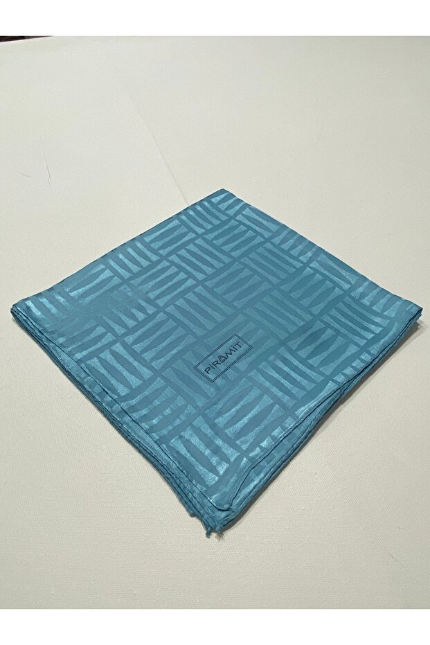 Women's Jacquard Scarf Turquoise 95 X 95