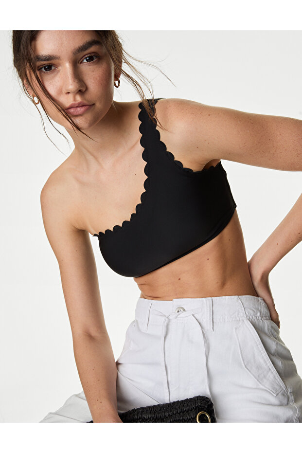 Regular Fit Tek Omuzlu Bikini Üstü - 5