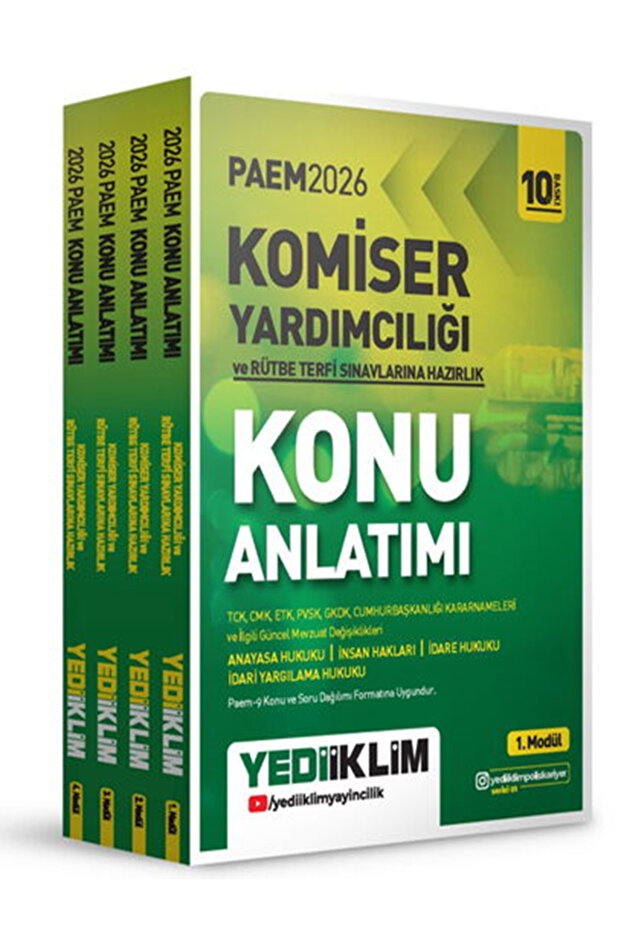 Yediiklim 2026 PAEM Komiser Yardımcılığı ve Rütbe Terfi Konu Anlatımlı Modüler Set - 3