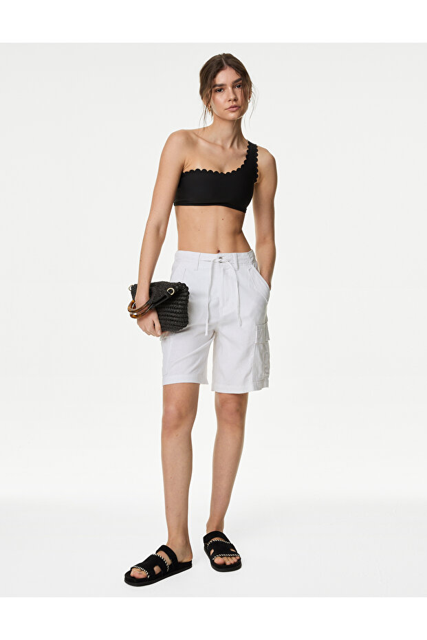 Regular Fit Tek Omuzlu Bikini Üstü - 2