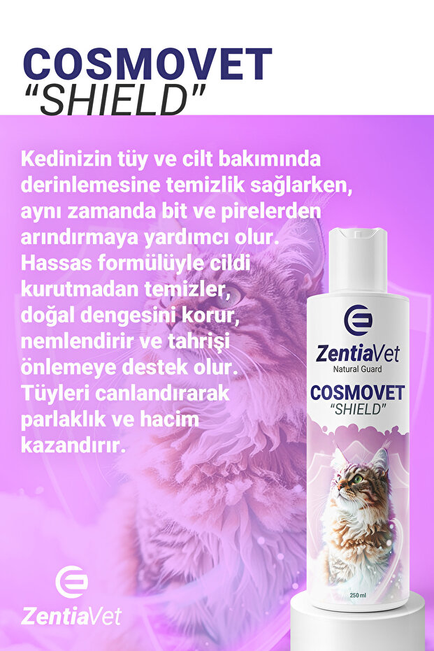 Bit Tarağı Hediyeli Bit Arındırıcı Kedi Şampuanı, Bit Pire Parazit Kene Önleyici Kedi Şampuan - 3