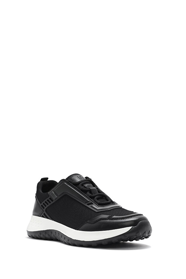 Erkek Siyah Bağcıklı Kalın Tabanlı Sneaker 25SFD69516F - 6