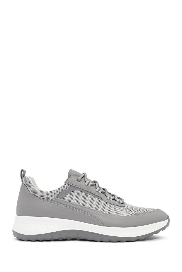 Erkek Gri Bağcıklı Kalın Tabanlı Sneaker 25SFD692614 - 1