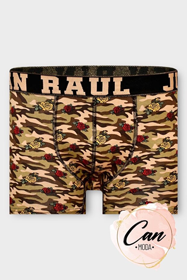 Raul Juan Çiçek ve Kamuflaj Desenli Boxer - DB184 - 2
