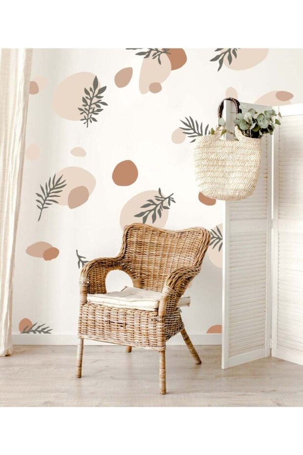 Boho Çiçekler Modern Duvar Sticker Seti - 3