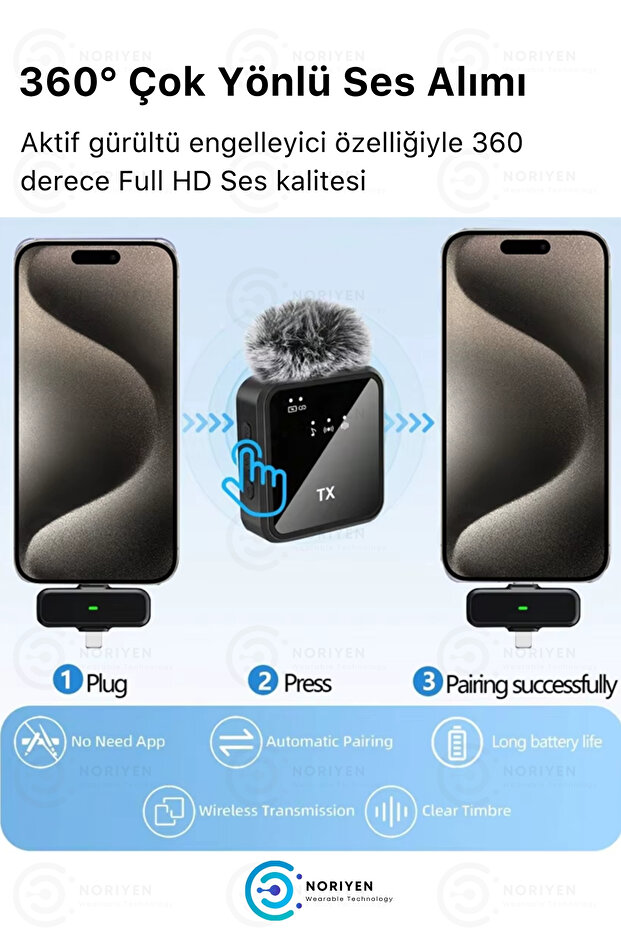 2 Adet F11-2 Pro Model Ultra Hassas Kablosuz Yaka Mikrofonu Influencer Youtuber Tiktok Mikrofon - 3