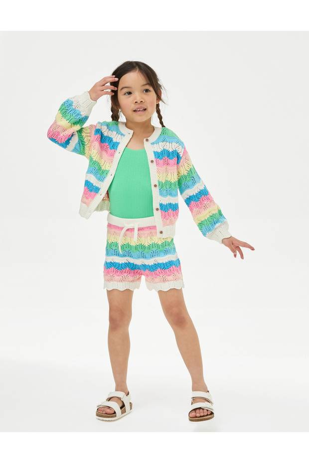 Pamuk Karışımlı Örme Şort (2-8 Yaş) - 1