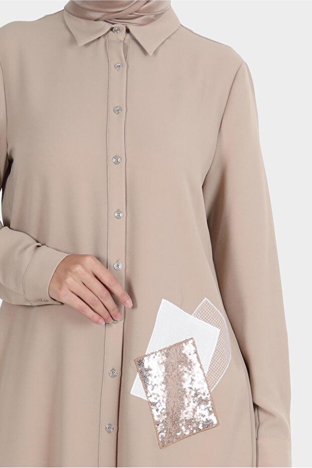 PULLU NAKIŞLI TUNİK 42879 - 4
