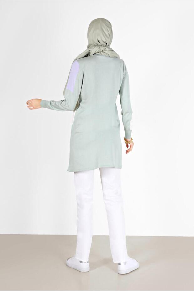 DESENLİ BALIKÇI YAKA TRİKO TUNİK 42035 - 3