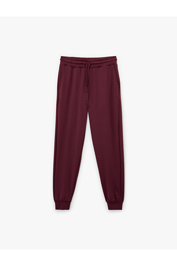 High Waist Lace-Up Pocket Detailed Sports Jogger Sweatpants