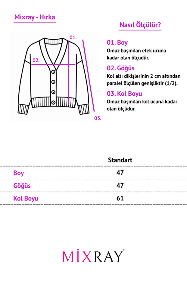 6778 Kadın Links Desenli Crop Triko Hırka Taş - 8