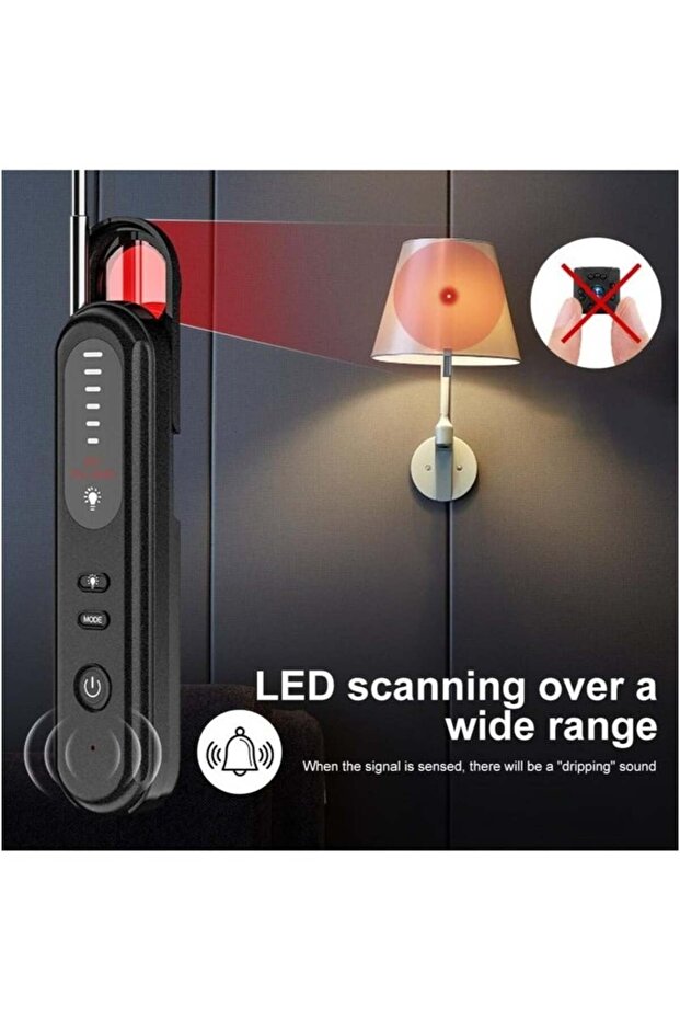 Portable Hidden Camera Detector - Bug & GPS Finder, Anti-Spy Wireless Signal Scanner - 7
