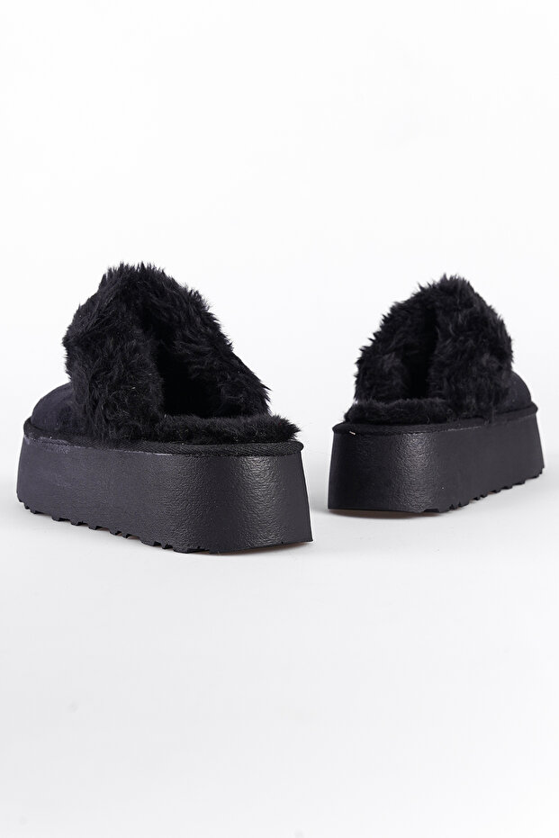 Női papucs - szőrös és zárt orrú - 2