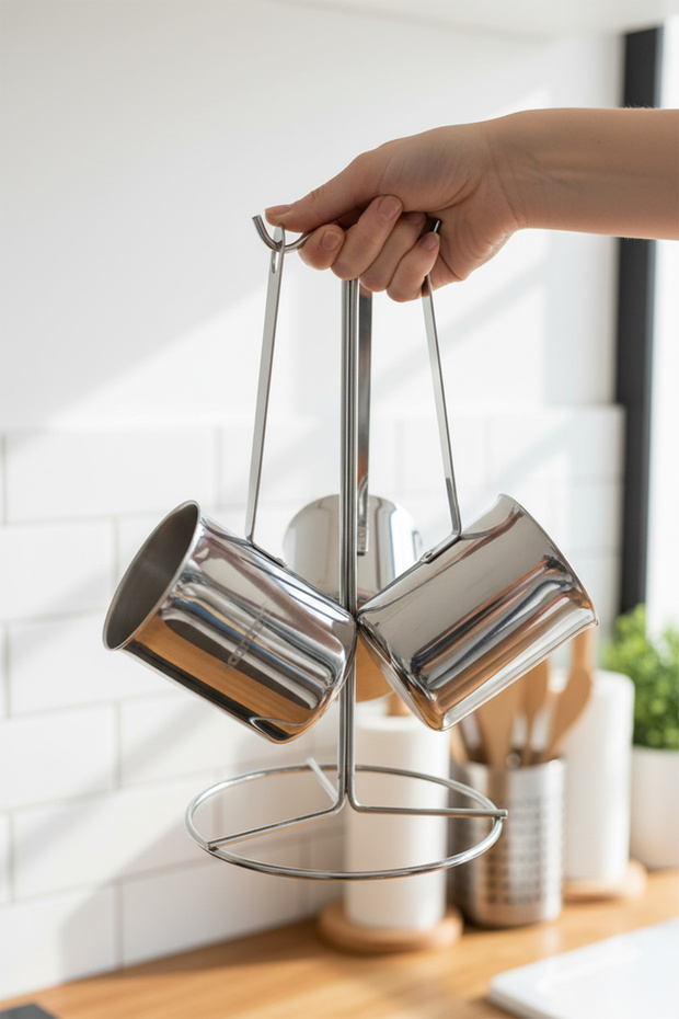 Rose - 3'lü Çelik Cezve - 1