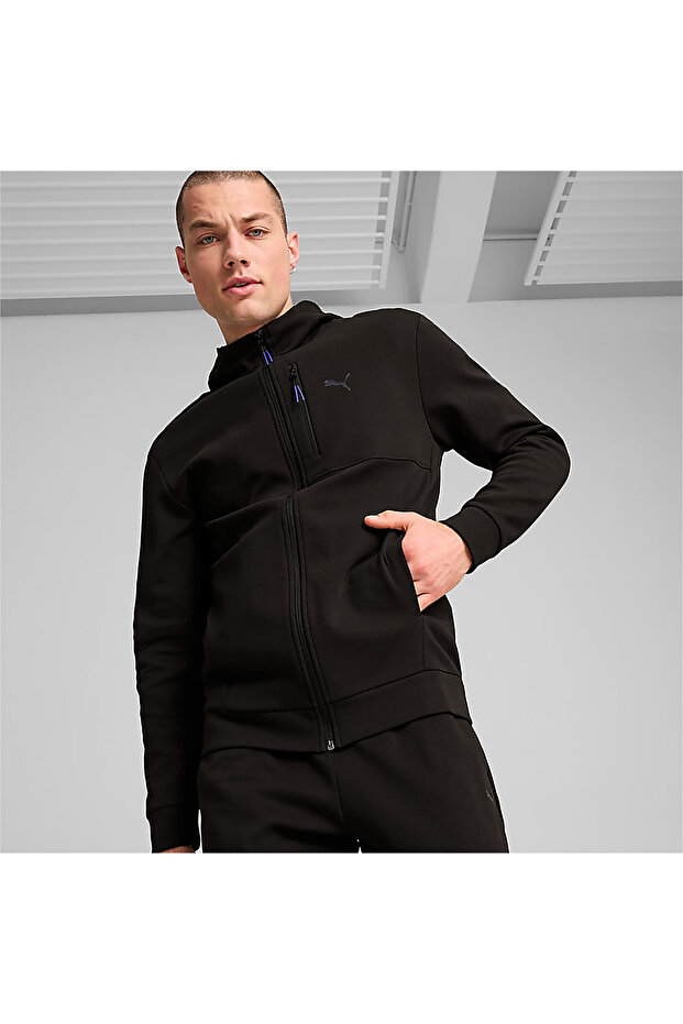 Zip Ceket, S, Siyah - 1