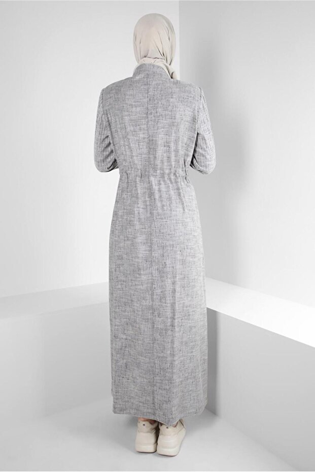 ستارة بأزرار ورباط على الخصر 10766 - 3